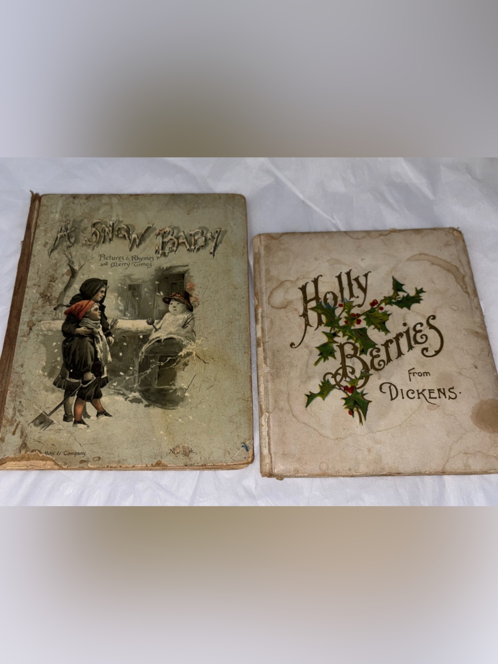 Vintage Books (Holly Berries, His New Baby)